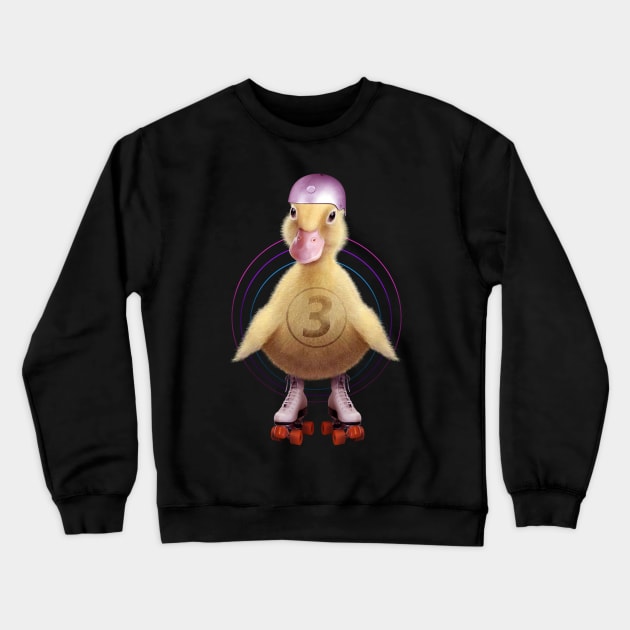 DUCK SKATING Crewneck Sweatshirt by ADAMLAWLESS